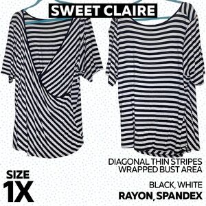 Sweet claire boutique faux wrap top